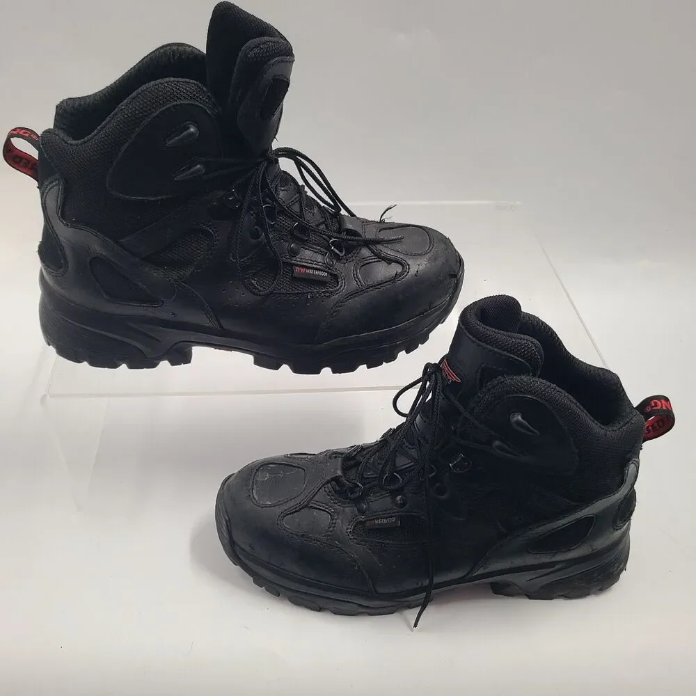 RED WING 6690 MEN'S SZ 8.5 D STEEL TOE WORK SAFETY BLACK LEATHER BOOT VIBRAM